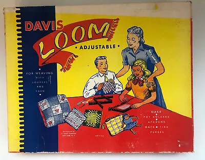 Davis Adjustable Metal Loom Kit Weaving Loopers Instructions New Vintage • $49.95