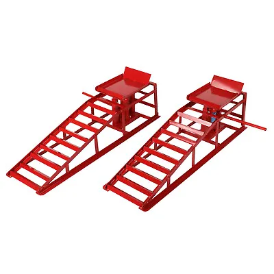 2 Pack 5 Ton Car Truck Service Ramp Lift Car Jack Hydraulic Elevator Red • $188.88