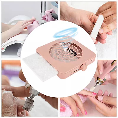 Pink ABS Nail Dust Collector W/Reusable Filter For Home And Salon Low Noise New • $21.85