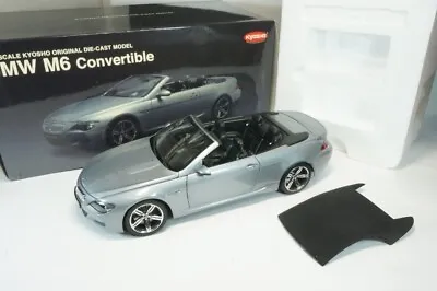 Kyosho 1/18 Car K08704S　BMW M6 Convertible Silver Die-Cast • $226.90