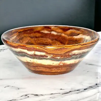 Decorative Bowl Of Multi Brown Onyx - 9 Inch Bowl • $98.95