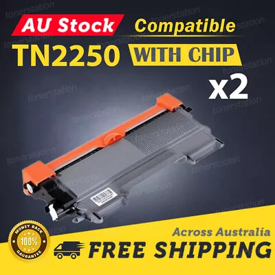 2x Toner Cartridge TN 2250 For Brother DCP 7065DN HL 2270DW 2242D 2240D Printer • $29.90