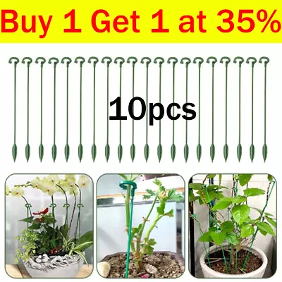 10pcs Plant Support Set Plant Flower Stakes Sticks For Garden Single Stem Plants • £3.50