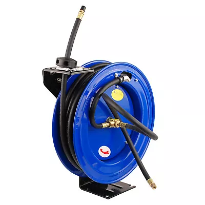 Air Hose Retractable Rewind Reel Automotive Industrial 15m • $150.46