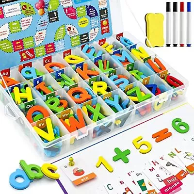 Colourful Magnetic Letters And Numbers With Board For Children 240 PCS • £27.81