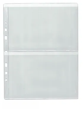 10 A4 Pages For A4 Album TYPE 2 Pockets Per Page Clear Sleeves (140mm X 225mm) • £9.99