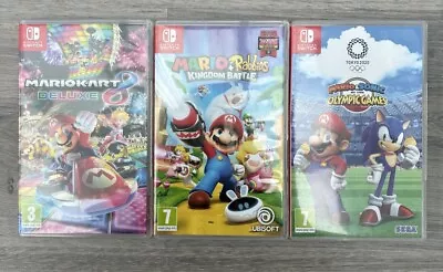 Bundle Of 3 Mario Nintendo Switch Games Cartridges - VGC - Deluxe/Sonic Olympic • £94.99