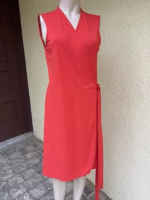 Vince Camuto Sleeveless Summer Wrap Style Dress In Coral Color/Size M • $15