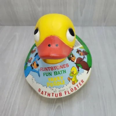 Hanna-Barbera 1976 Flintstones Fun Bath Yakky Doodle Bathtub Floater Duck Empty • $25