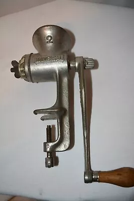 Vintage Universal No.2 Food Chopper Meat Grinder Hand Crank Wood Handle  • $15