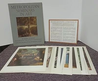 Metropolitan Seminars In Art Portfolio 12 Canaday (1959 HC)  W 12 Color Plates • $18.49