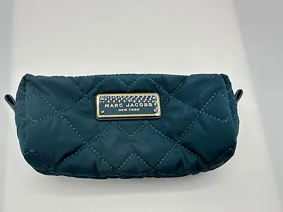 Marc Jacobs New York  Teal Quilted Nylon Small Pouch Make Up Bag • $24.99