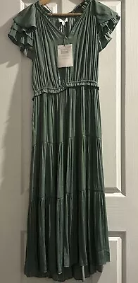 Witchery Titanium Tiered Gathered Dress Size 10 NWT $149.95 • $80