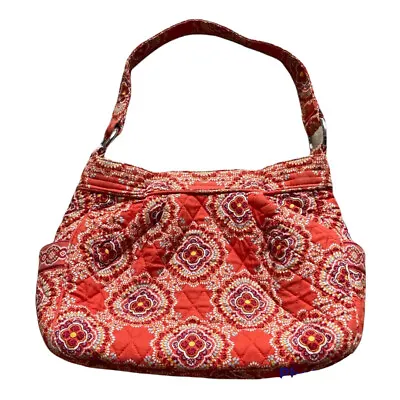 Vera Bradley Paprika Shoulder Tote Bag Diaper Bag Orange Floral Paisley Retired • $16.46