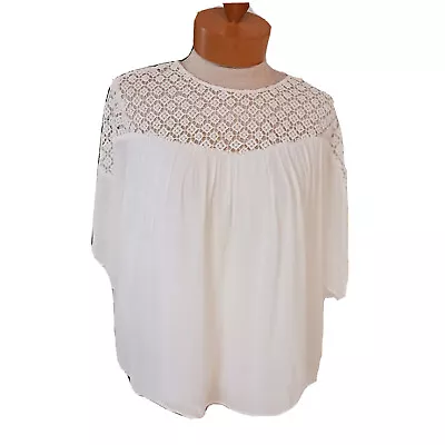 Zara Crochet Lace Large Women's Clothing Women's Shirts Boho CasualSummer • $15