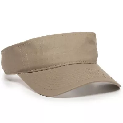 Khaki Sun Visor Comfort Fit Adjustable Visor Cap Open Hat Unisex Adult New • $6.99
