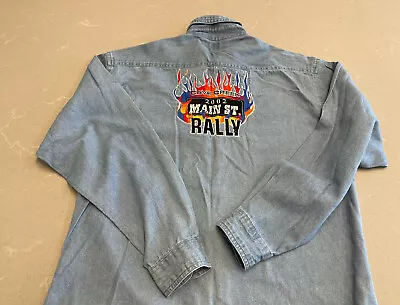 BIKE WEEK CAVE CREEK AZ  2002 Denim Shirt Harley Motorcycle Event Womens Size M • $10