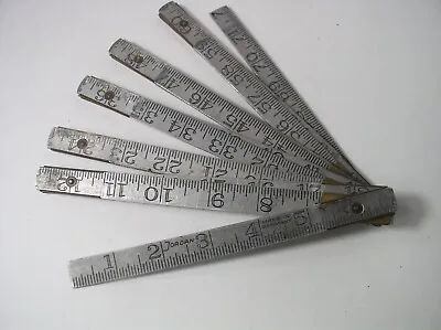 Vintage Jordan Metal Folding Measuring Rule Stick Germany • $9.77