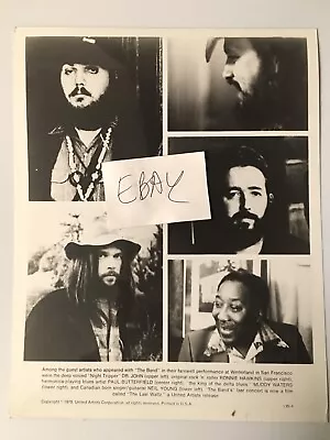 Neil Young Original PHOTO The Last Waltz At Winterland. Muddy Waters. Dr John • $8