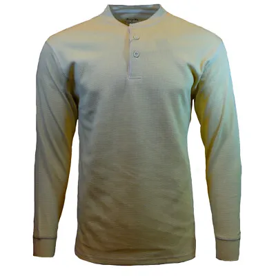 Mens Henley 3 Button Thermal Long Sleeve Tee Shirt Casual Knit Winter Wear NEW  • $19.79