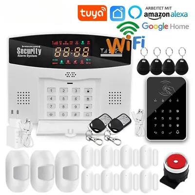 WiFi GSM Alarm System 433MHz Home Burglar Security Alarm Smart Life APP New • $235.28