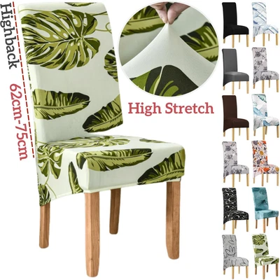 Elastic Highback Dining Room Chair Covers Slipcover Spandex Wedding Cover 1-8PCS • $12.99