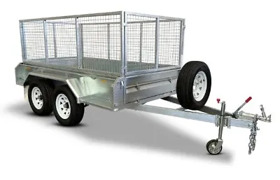 Trailer 8x 5 Tandem Hot Dipped Galvanised Heavy Duty With Cage 900mm-(Dual Axle) • $2995.25