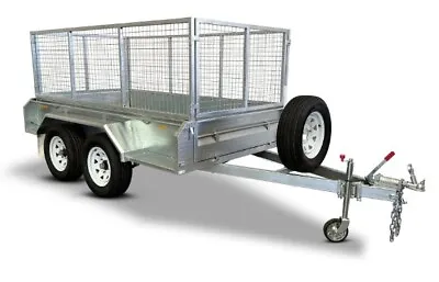 Trailer 8x 5 Tandem Hot Dipped Galvanised Heavy Duty With Cage 900mm • $3250