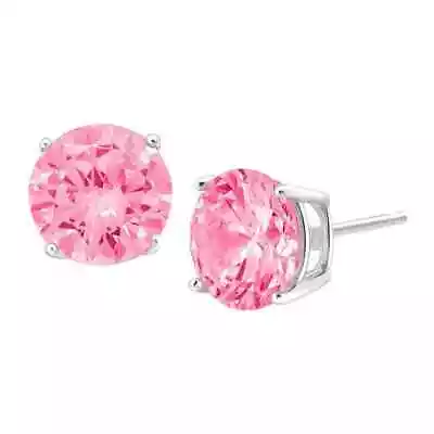 925 2.00 Cttw  Lab Created Pink Sapphire Gemstone Studs • $10