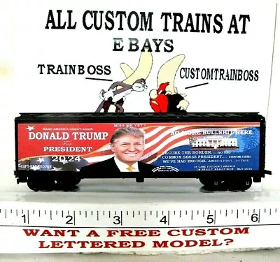 Ho Scale Custom Lettered Trump 2024 Miss Me Yet. Lot 4 Also Available In O Scale • $33.99