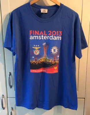 Uefa Europa League Final 2013 T-shirt Blue Large Used • $9.89