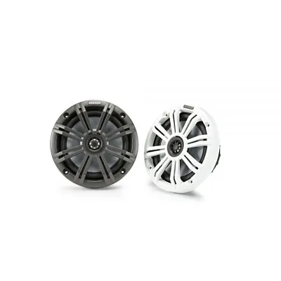 KICKER Marine Boat Wakeboarding Speakers - 6.5 Inch Charcoal & White Rib Boat • £179.95