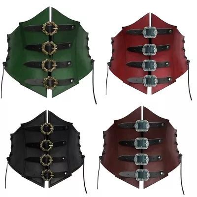 Medieval Corset Waistbelt Vintage Girdle Cosplay Costume Women PU Waiststrap • $38.64