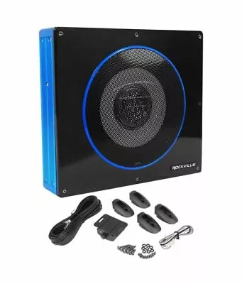 Rockville RW8CA 8  600 Watt Low Profile Under-Seat Active Powered Car Subwoofer • $83.75