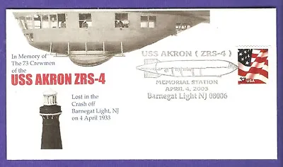  Naval Cover Uss Akron Zrs-4 70th Anniversary Of Crash • $3.99