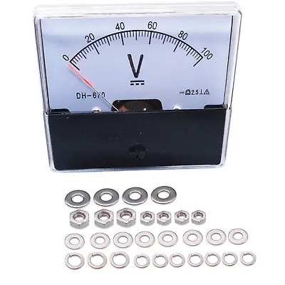 US Stock Analog Panel Volt Voltage Meter Voltmeter Gauge DH-670 0-100V DC • $13.19