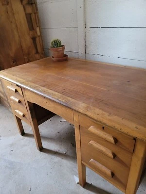 £485 • Buy ☆ Lovely Rustic Vintage Welsh Teachers Wooden Desk - Delivery☆ 