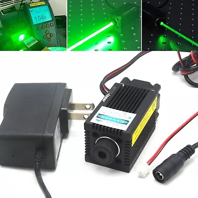 Focusable 520nm 1W Green Dot Laser Module TTL Driver 1000mW Diode 12V Adapter • $263.44