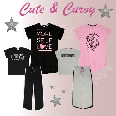 £6.77 • Buy Womens Curve Pyjama Set Ladies Plus Size Loungewear Short Pyjamas Nightie Nighty