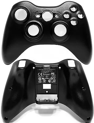 Genuine OEM Microsoft XBOX 360 Black Wireless Controller Front & Rear Shell Case • $7.99