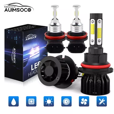 9007+H11 LED Headlight Dual Bulbs Kit+Fog Light White Lamp For Nissan Note 2018 • $35.99