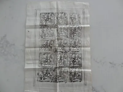 Antique Mongolian Tibetan  Buddhist Woodblock Print On Cotton • $19.99