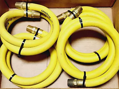 4pk Goodyear 3’ 1/2”  Rubber Lead Hose 300psi USA Male Npt Ends • $50