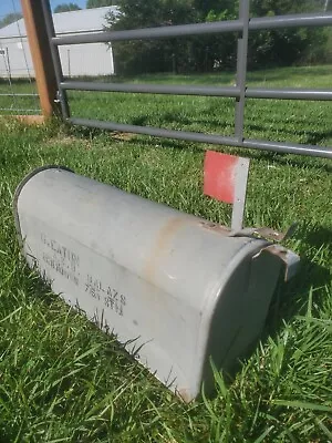Vintage Mailbox Metal Rural Farm Country Rustic Old Superior Galvanized Metal • $119