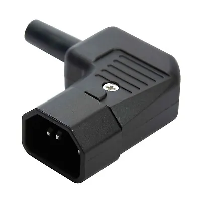 Right Angle Rewireable Iec C14 Plug 3 Pin Male Mains Power Kettle Connector10a • £4.19