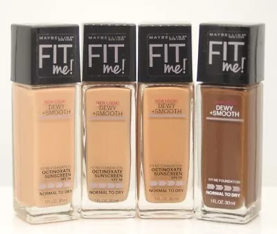 Maybelline Fit Me Foundation DEWY + SMOOTH For Normal/Dry 1 Fl Oz YOU PICK! • $7.99