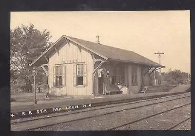 Real Photo Marlton New Jersey Railroad Depot Train Station Postcard Copy • $11.99