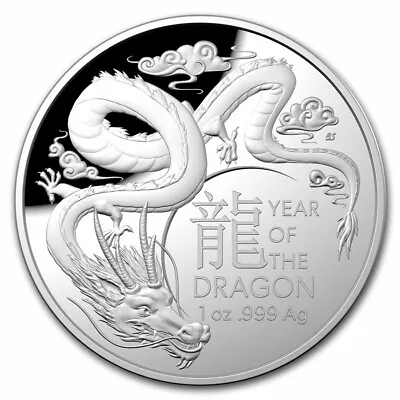 2024 Australia 1oz Silver $5 Lunar Year Of The Dragon Domed Proof • $87.17