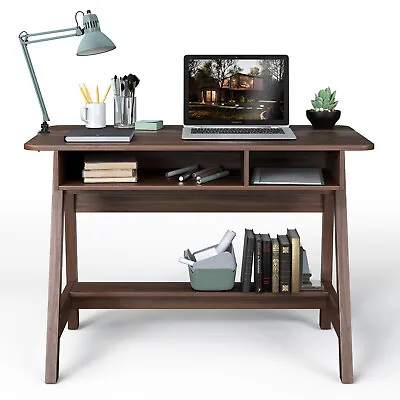 Costway Computer Desk Writing Workstation Home Office W/ Flip Top Compartment • $139.99
