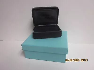 TIFFANY & CO Black Suede EARRINGS Presentation CASE BOX W/Outer BOX • $36